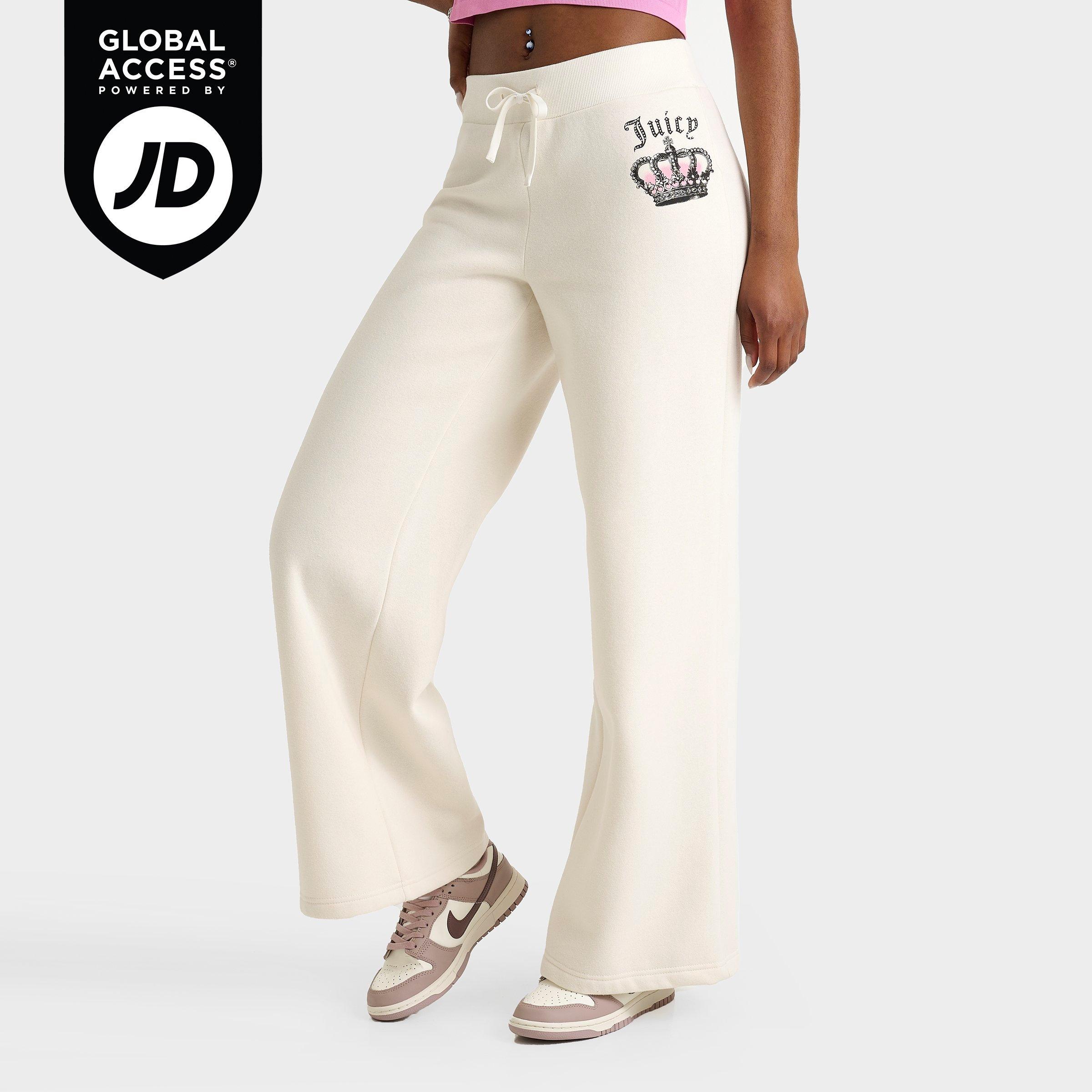 【Juicy Couture】ベロア ワイドジョガー パンツ ホワイト Juicy Couture velour wide leg joggers exclusive to ASOS in