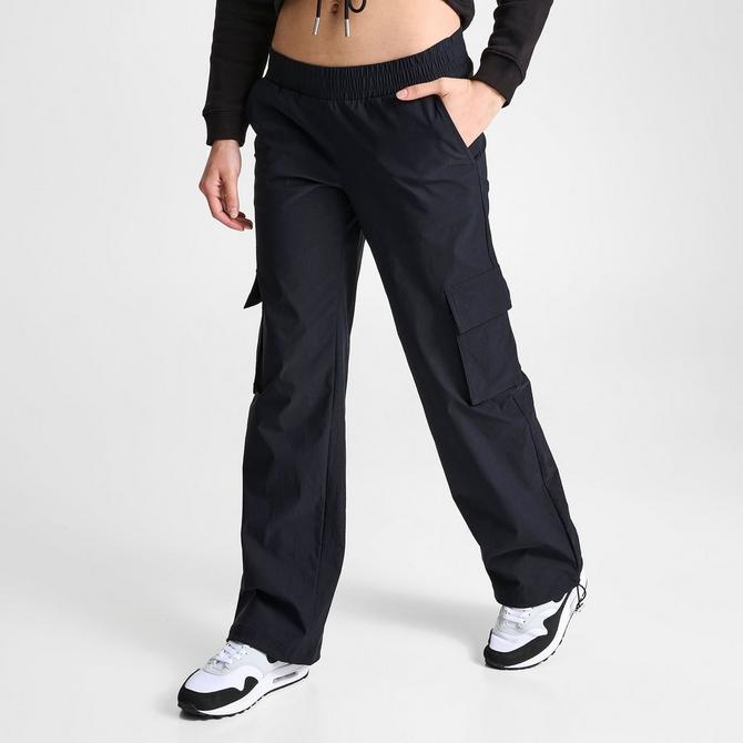 [angle] view of Women's Juicy Couture Bling Woven Cargo Pants in Liquorice Click to zoom