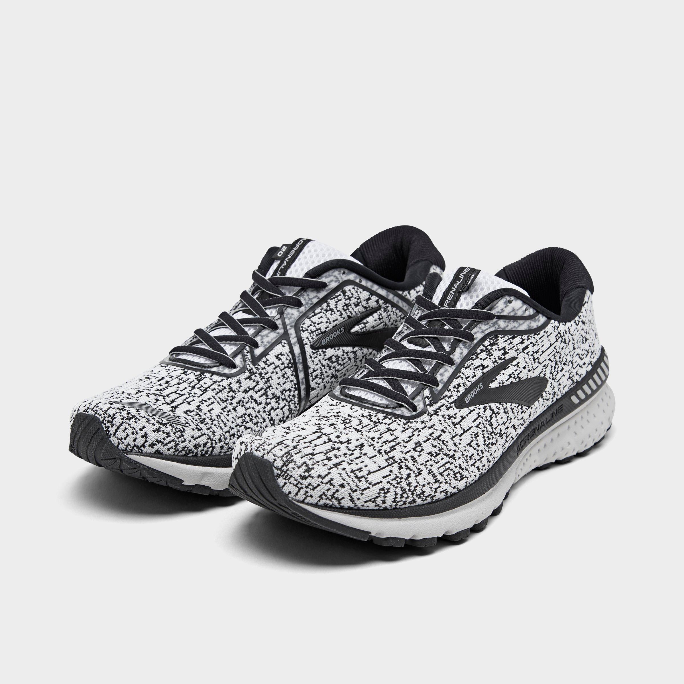 brooks black and white running shoes