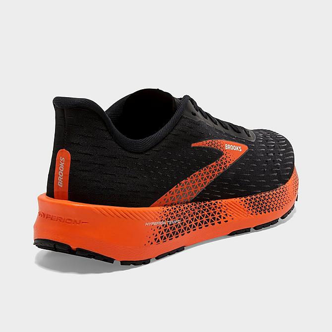 Left view of Men's Brooks Hyperion Tempo Running Shoes in Black/Flame/Grey Click to zoom
