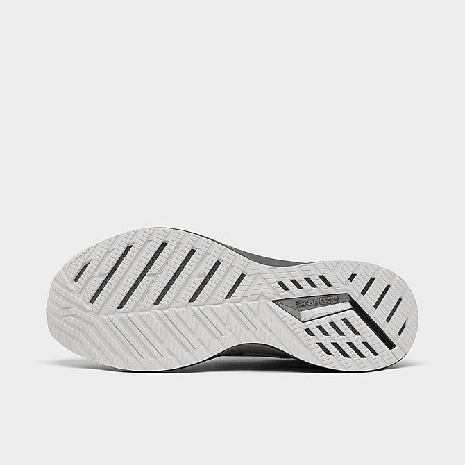 Bottom view of Men's Brooks Levitate StealthFit 5 Running Shoes in White/Grey/Black Click to zoom