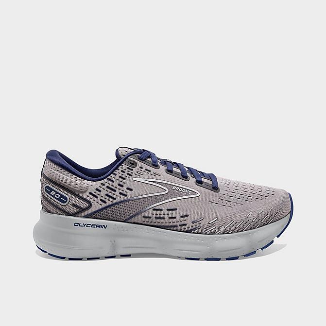 Right view of Men's Brooks Glycerin 20 Running Shoes in Alloy/Grey/Blue Depths Click to zoom