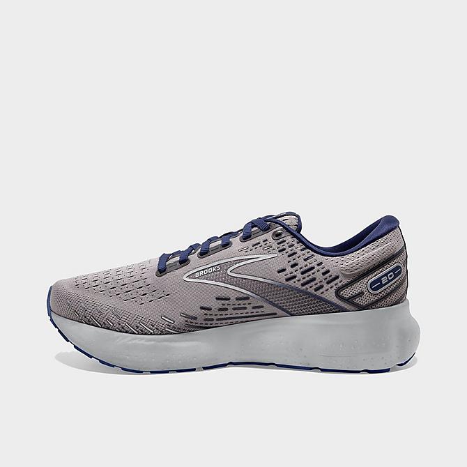 Front view of Men's Brooks Glycerin 20 Running Shoes in Alloy/Grey/Blue Depths Click to zoom