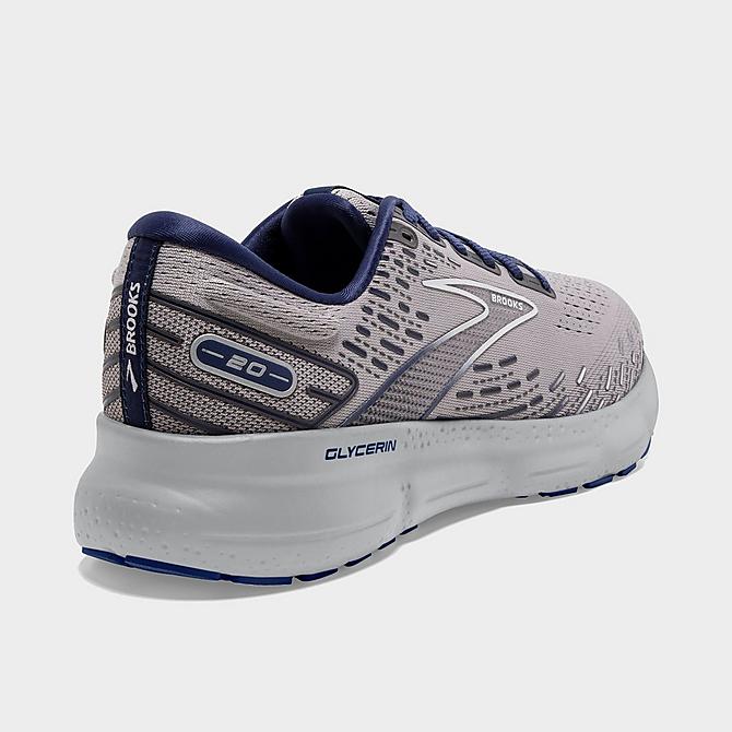 Left view of Men's Brooks Glycerin 20 Running Shoes in Alloy/Grey/Blue Depths Click to zoom