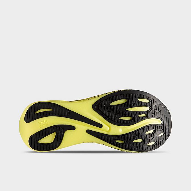 Bottom view of Men's Brooks Hyperion Max Running Shoes in Black/Blazing Yellow/White Click to zoom