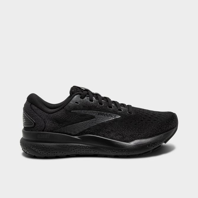 Front view of Men's Brooks Ghost 16 Running Shoes in Black/Black/Ebony Click to zoom