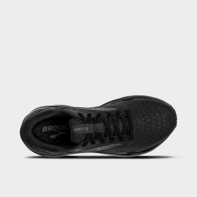 Back view of Men's Brooks Ghost 16 Running Shoes in Black/Black/Ebony Click to zoom