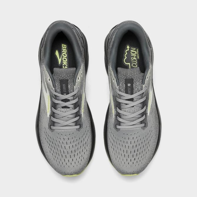 Back view of Men's Brooks Ghost 16 Running Shoes in Primer/Grey/Lime Click to zoom