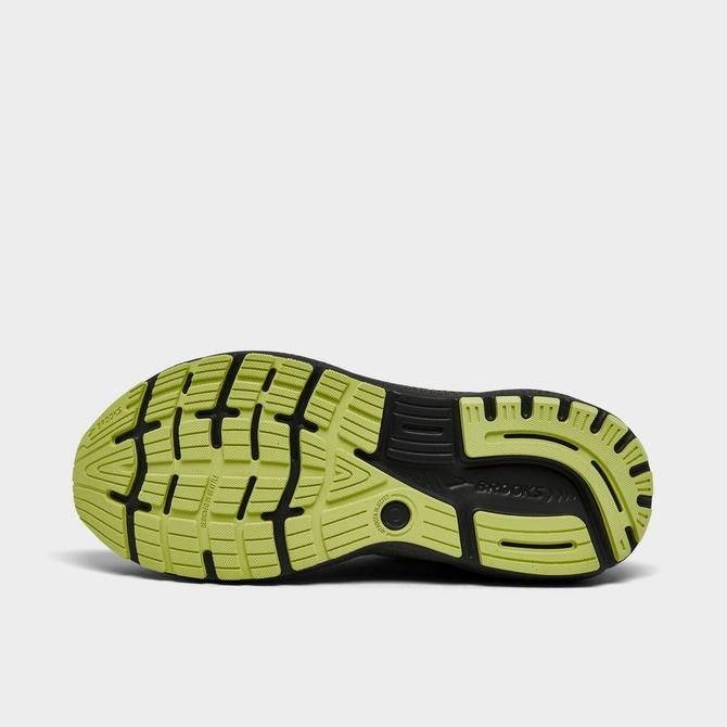 Bottom view of Men's Brooks Ghost 16 Running Shoes in Primer/Grey/Lime Click to zoom