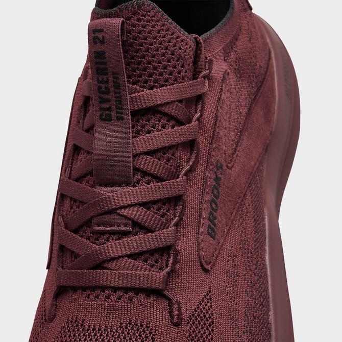 Front view of Men's Brooks Glycerin StealthFit 21 Running Shoes in Truffle/Black Click to zoom