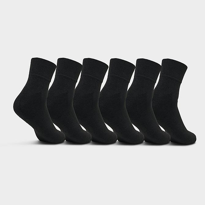 Back view of Men's Sonneti Quarter Socks (6-Pack) in Black Click to zoom
