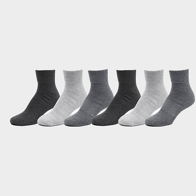 Front view of Men's Sonneti Quarter Socks (6-Pack) in Grey/Mixed Click to zoom