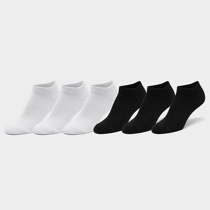 Front view of Little Kids' Sonneti Low Cut Socks (6-Pack) in White/Black Click to zoom
