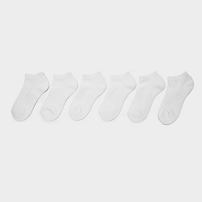 Back view of Little Kids' Sonneti Low Cut Socks (6-Pack) in White/Black Click to zoom