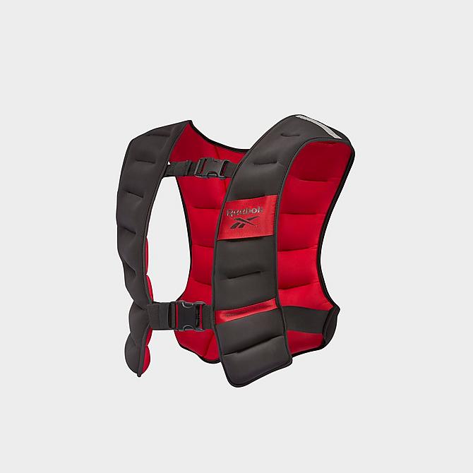Three Quarter view of Reebok Strength Series Weighted Vest (6 lbs) in Red/Black Click to zoom