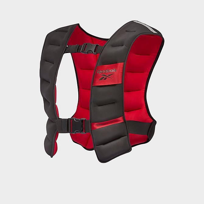 Three Quarter view of Reebok Strength Series Weighted Vest (12 lbs) in Red/Black Click to zoom