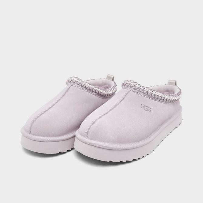 Three Quarter view of Kids' UGG Tazz Clog Shoes (4Y-6Y) in Bay Fog Click to zoom