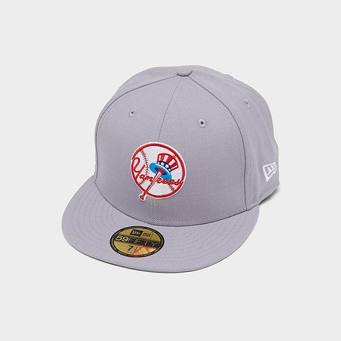 Right view of New Era New York Yankees MLB 1946 Cooperstown Wool 59FIFTY Fitted Hat in Grey Click to zoom