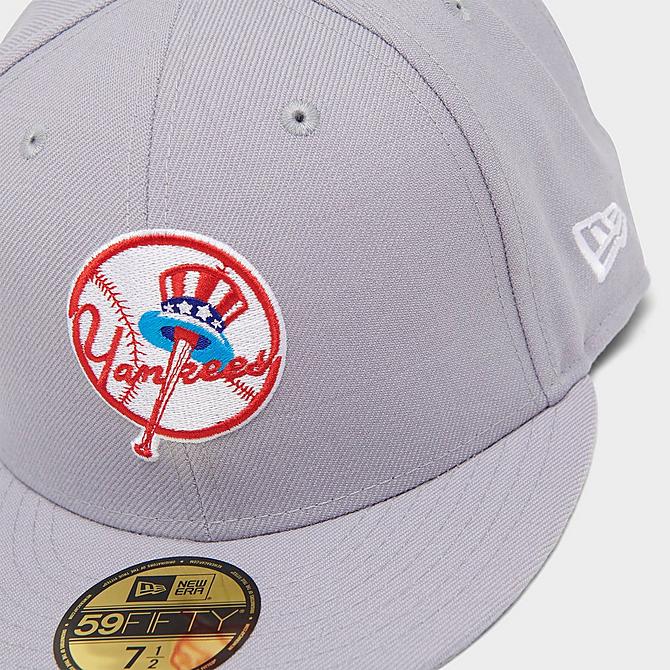 Left view of New Era New York Yankees MLB 1946 Cooperstown Wool 59FIFTY Fitted Hat in Grey Click to zoom