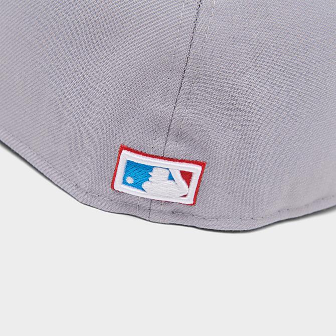 Back view of New Era New York Yankees MLB 1946 Cooperstown Wool 59FIFTY Fitted Hat in Grey Click to zoom