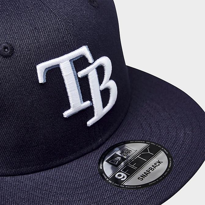 Left view of New Era Tampa Bay Rays MLB Basic 9FIFTY Snapback Hat in Navy Click to zoom