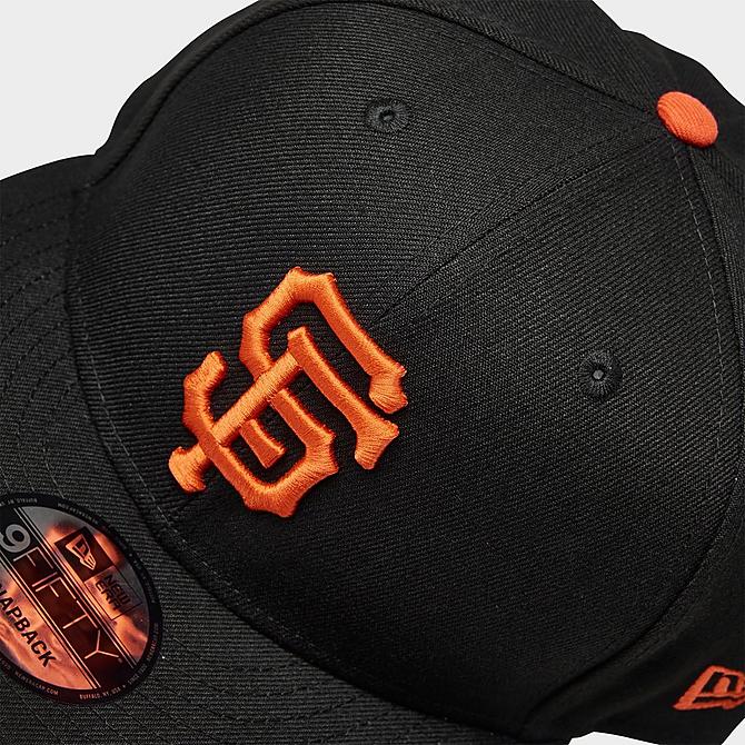 Left view of New Era San Francisco Giants MLB Basic 9FIFTY Snapback Hat in Black Click to zoom