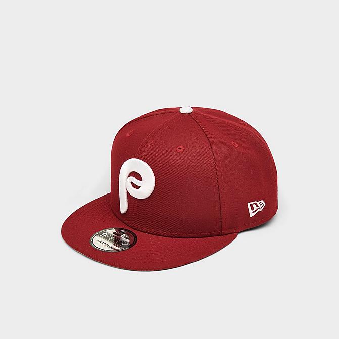 Right view of New Era Philadelphia Phillies MLB Basic 9FIFTY Snapback Hat in Red/White Click to zoom