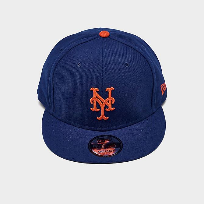 Three Quarter view of New Era New York Mets MLB Basic 9FIFTY Snapback Hat in Royal Blue Click to zoom