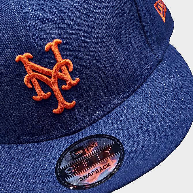 Left view of New Era New York Mets MLB Basic 9FIFTY Snapback Hat in Royal Blue Click to zoom