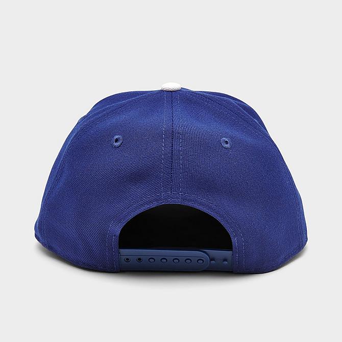 Three Quarter view of New Era Los Angeles Dodgers MLB Basic 9FIFTY Snapback Hat in Royal Click to zoom
