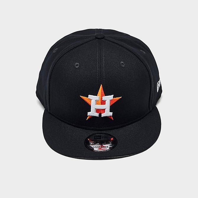 Three Quarter view of New Era Houston Astros MLB 9FIFTY Snapback Hat in Navy Click to zoom