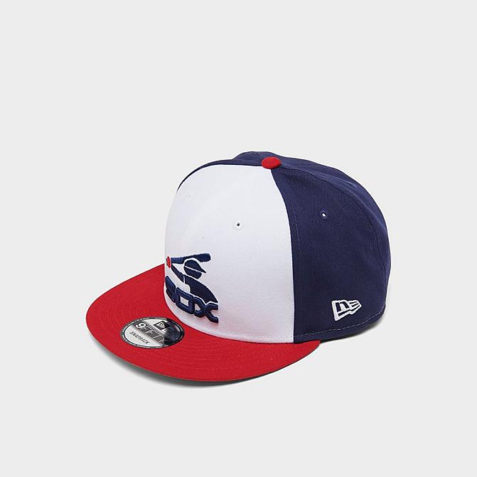 Right view of New Era White Sox MLB OTC 9FIFTY Snapback Hat in White/Red/Navy Click to zoom