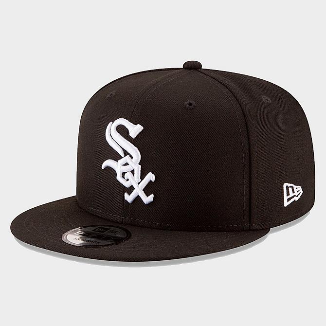 [angle] view of New Era Chicago White Sox MLB 9FIFTY Snapback Hat in Black Click to zoom