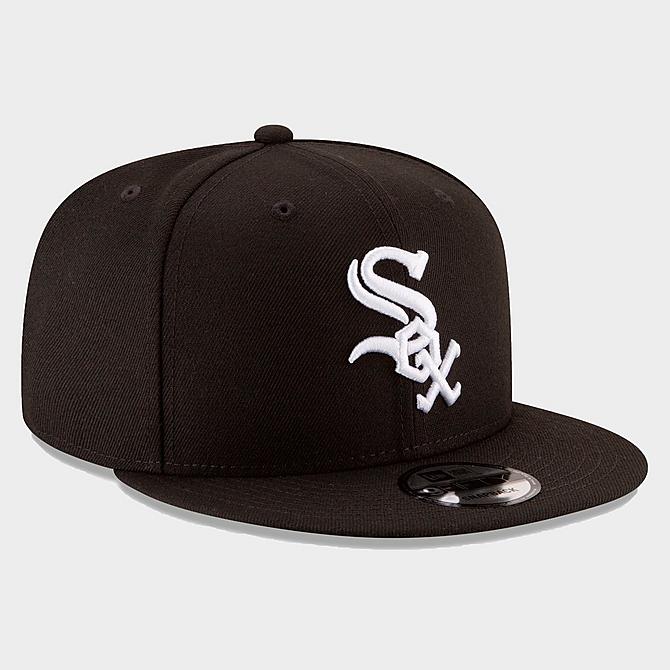 [angle] view of New Era Chicago White Sox MLB 9FIFTY Snapback Hat in Black Click to zoom