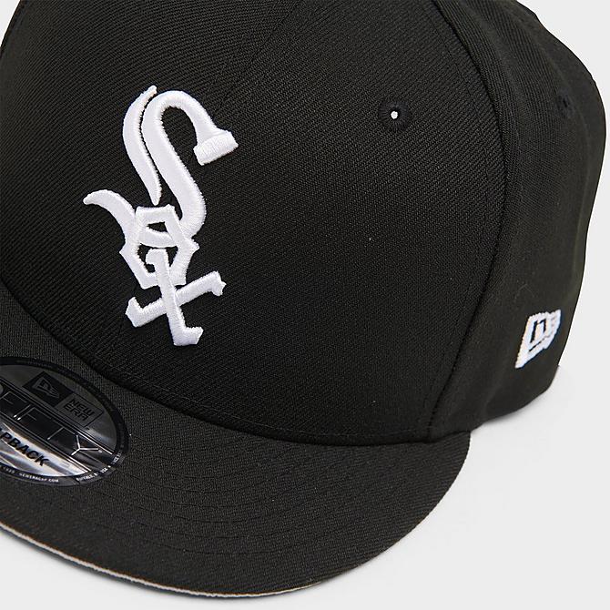 Left view of New Era Chicago White Sox MLB 9FIFTY Snapback Hat in Black Click to zoom