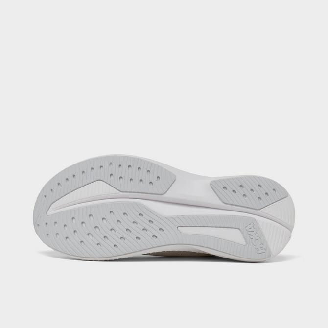 Bottom view of Women's HOKA Mach 6 Running Shoes in Guava/White Click to zoom