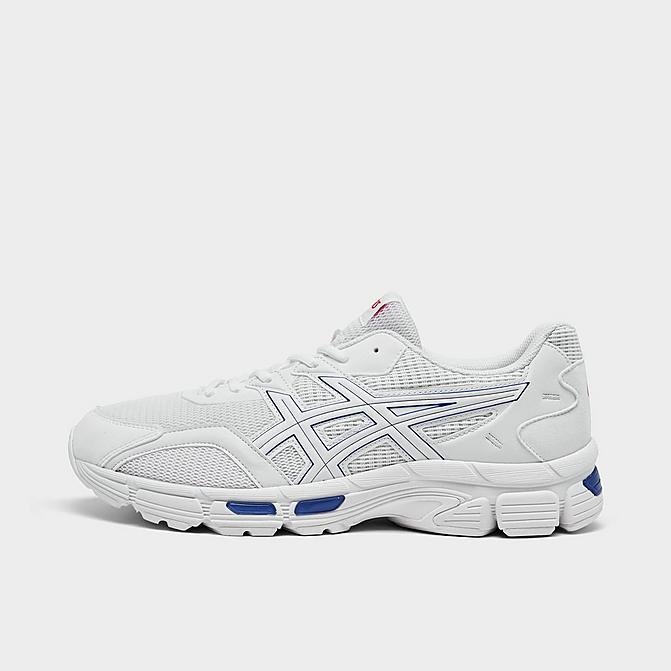 Right view of Men's Asics GEL-JOG MC Running Shoes in White/Monaco Blue Click to zoom