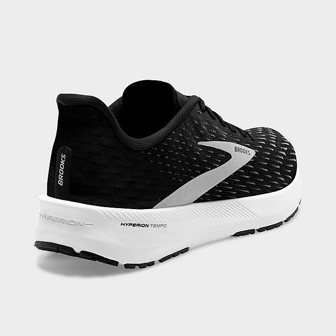 Left view of Women's Brooks Hyperion Tempo Road Running Shoes in Black/Silver/White Click to zoom