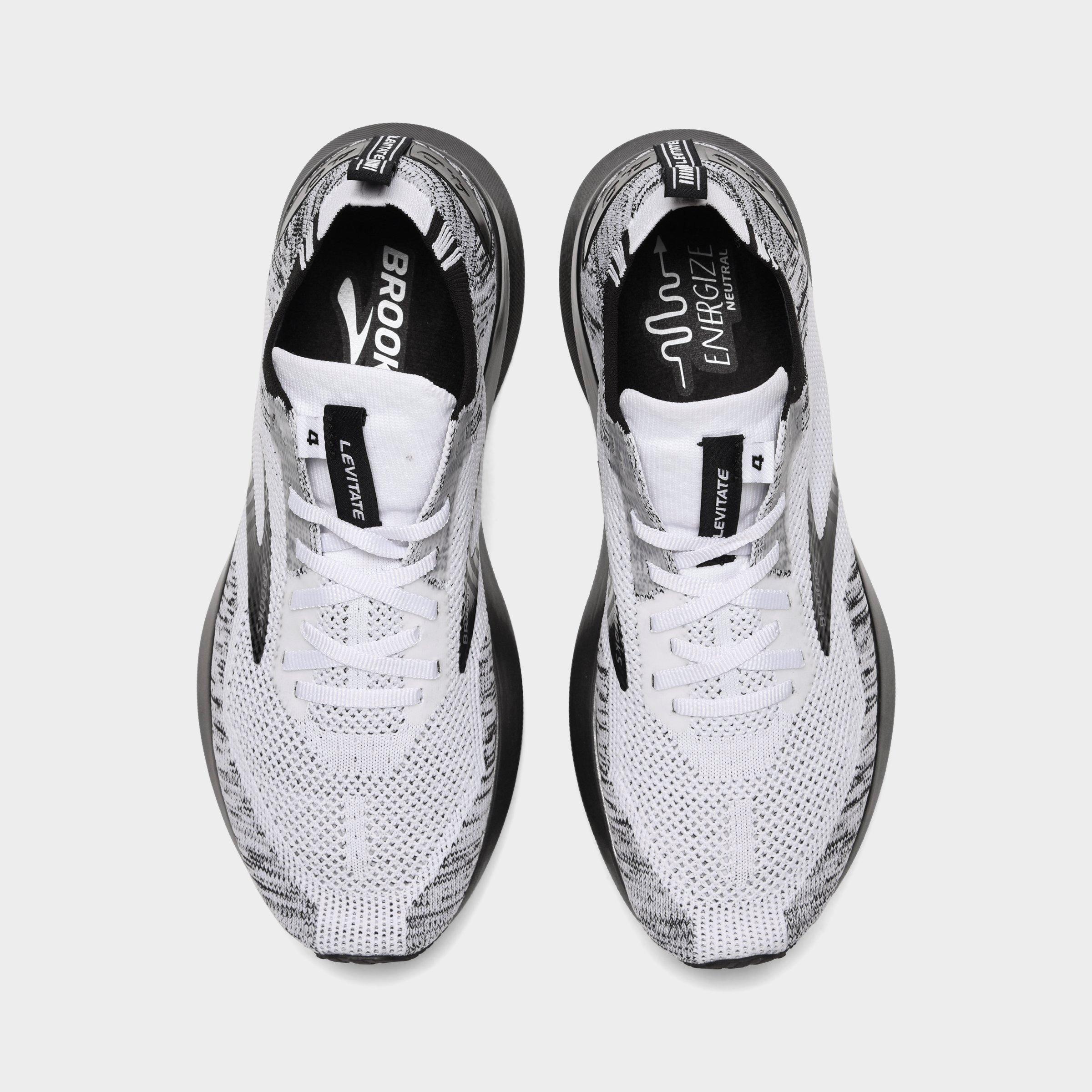 brooks black and white running shoes