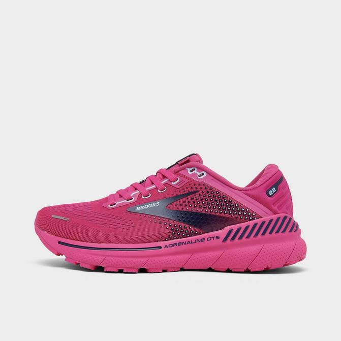 Brooks Womens Adrenaline GTS 22 Running Shoes - Grey/Rose/Black - 10 