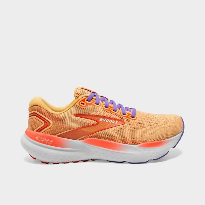 Right view of Women's Brooks Glycerin 21 Running Shoes in Sunburst/Nasturtium/Purple Click to zoom