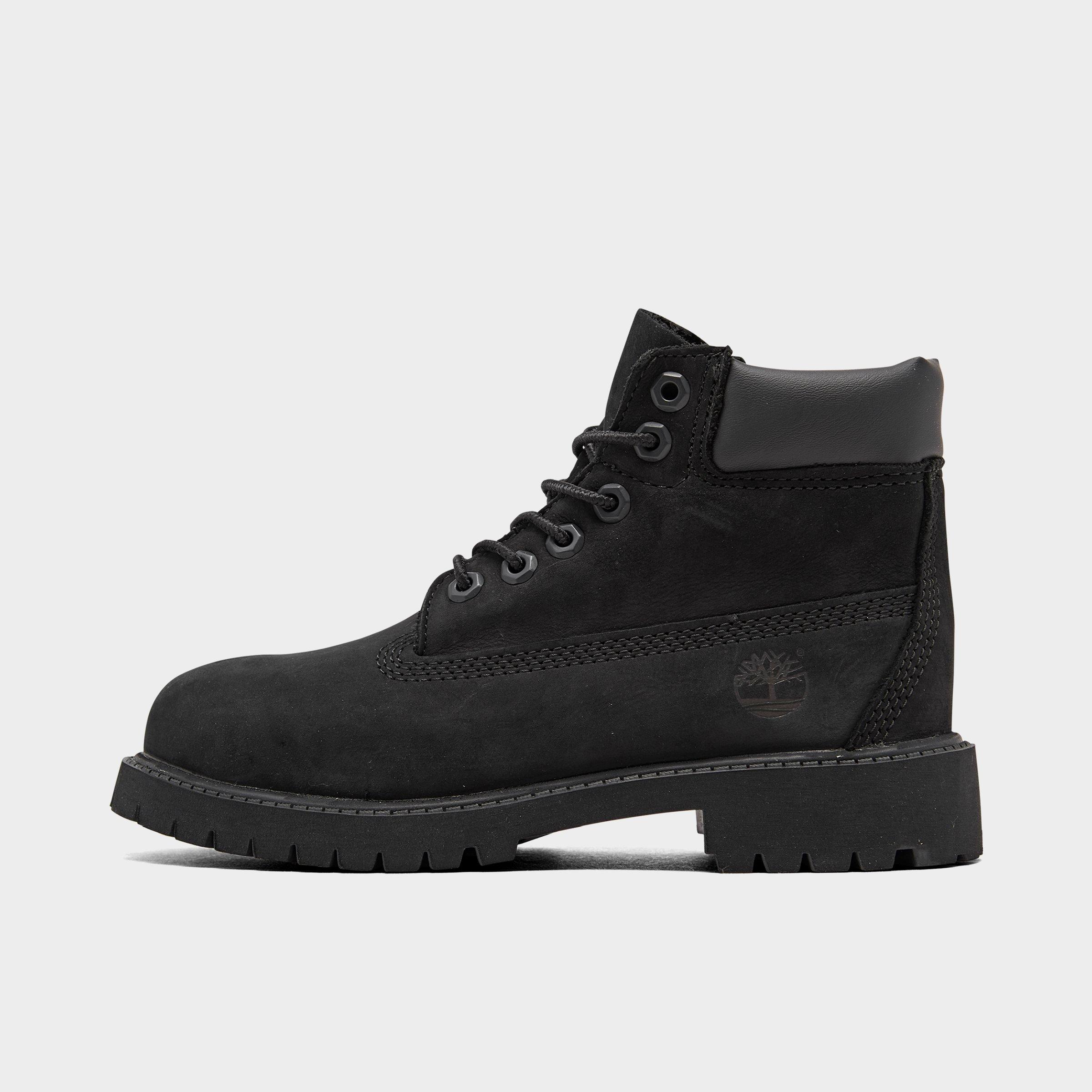 big kids black timberland boots