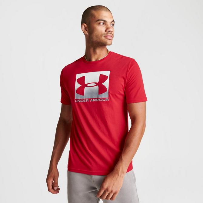 Under Armour Men's and Big Men's UA Boxed Logo Sportstyle T-Shirt with  Short Sleeves, Sizes up to 2XL