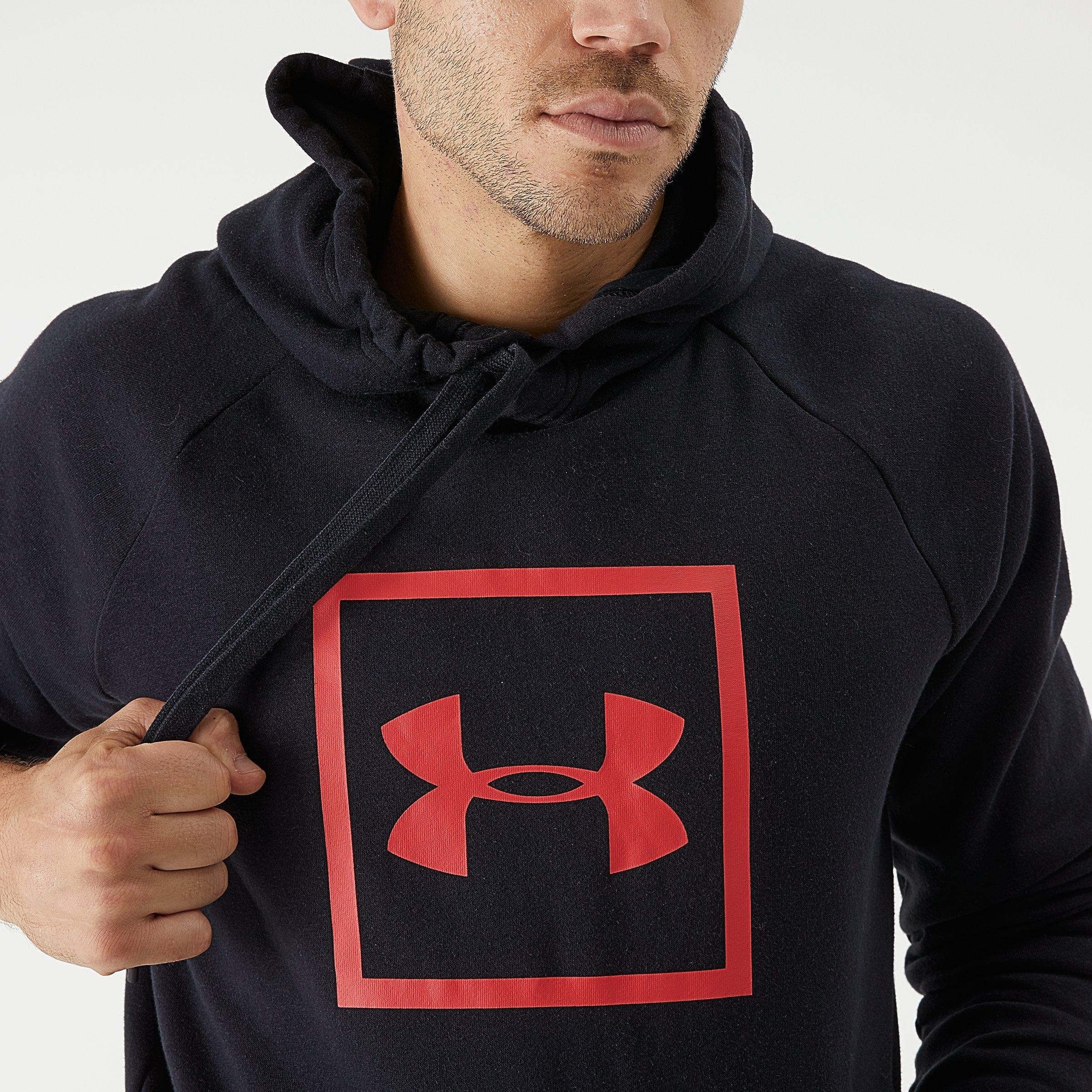 under armour black and red hoodie