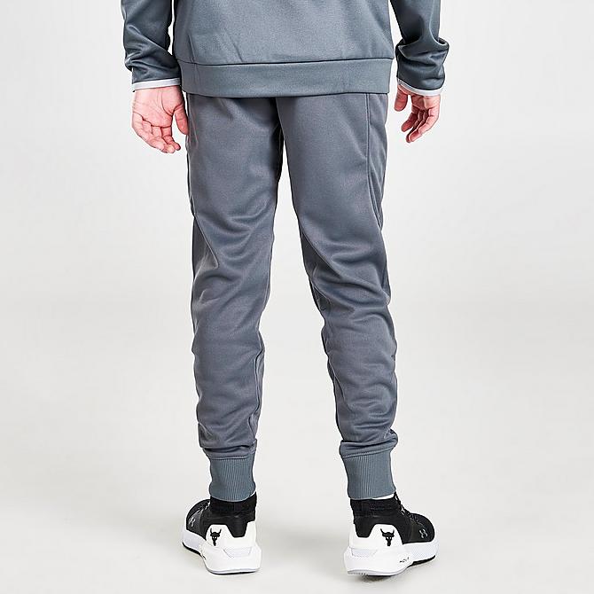Back Right view of Boys' Under Armour Fleece Jogger Pants in Pitch Grey Click to zoom