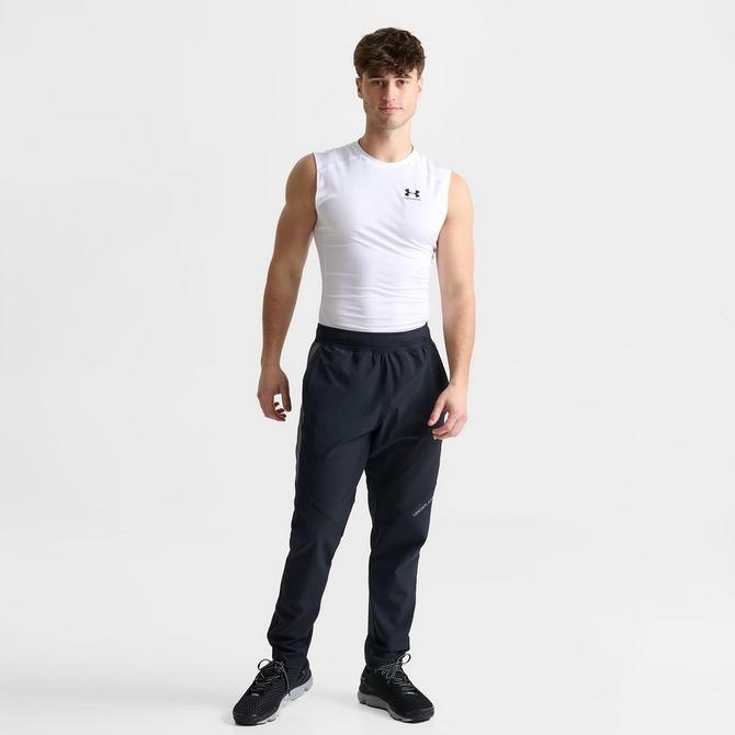 [angle] view of Men's Under Armour HeatGear Training Tank in White Click to zoom