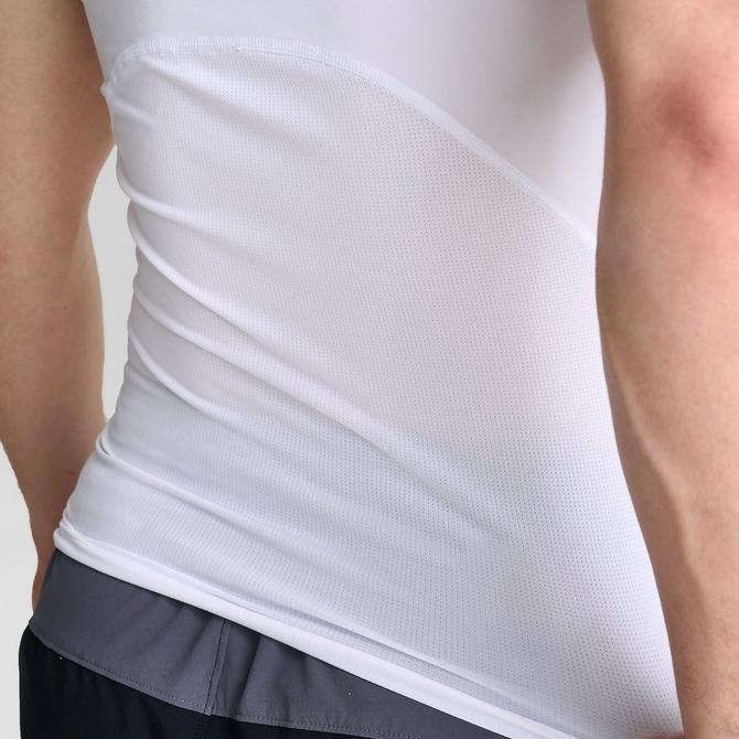 [angle] view of Men's Under Armour HeatGear Training Tank in White Click to zoom