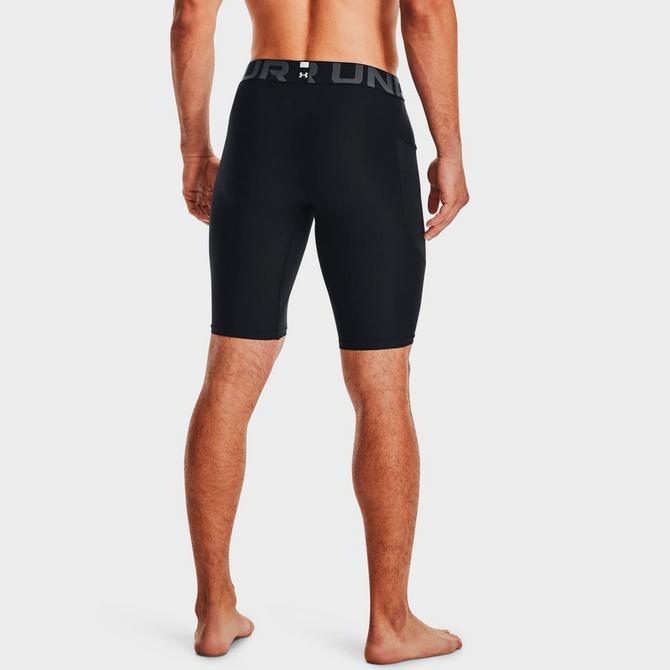 Front view of Men's Under Armour HeatGear® Pocket Long Shorts Click to zoom