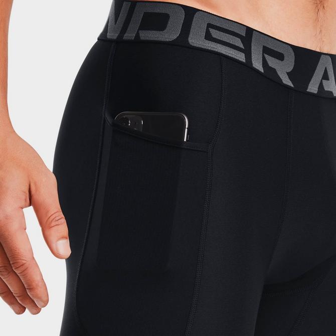 Left view of Men's Under Armour HeatGear® Pocket Long Shorts Click to zoom