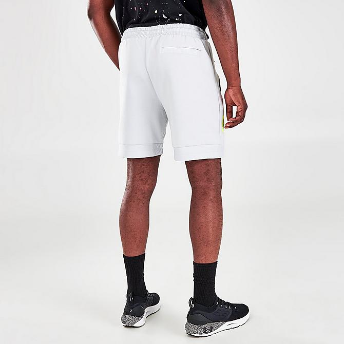Back Right view of Men's Under Armour Summit Knit Shorts in Halo Grey Click to zoom